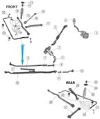 Tyč řízení levá horni 52060048AD Jeep Wrangler JK